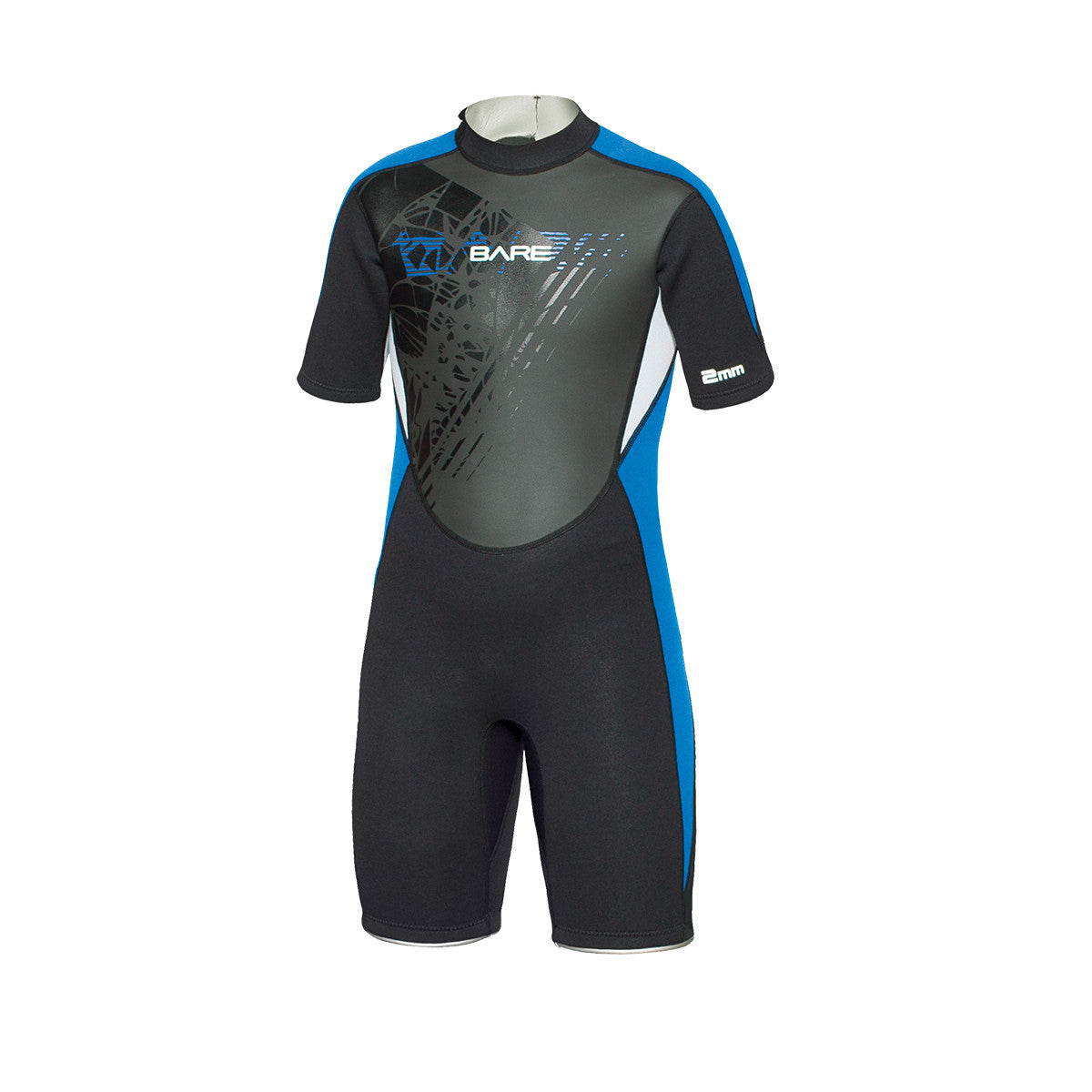 Bare 2mm Manta Wetsuit Shorty Kids Blue