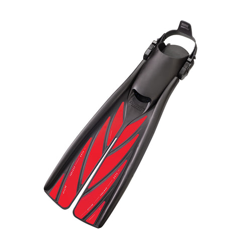 Atomic Aquatics Splitfin Open Heel Fins Reef Red