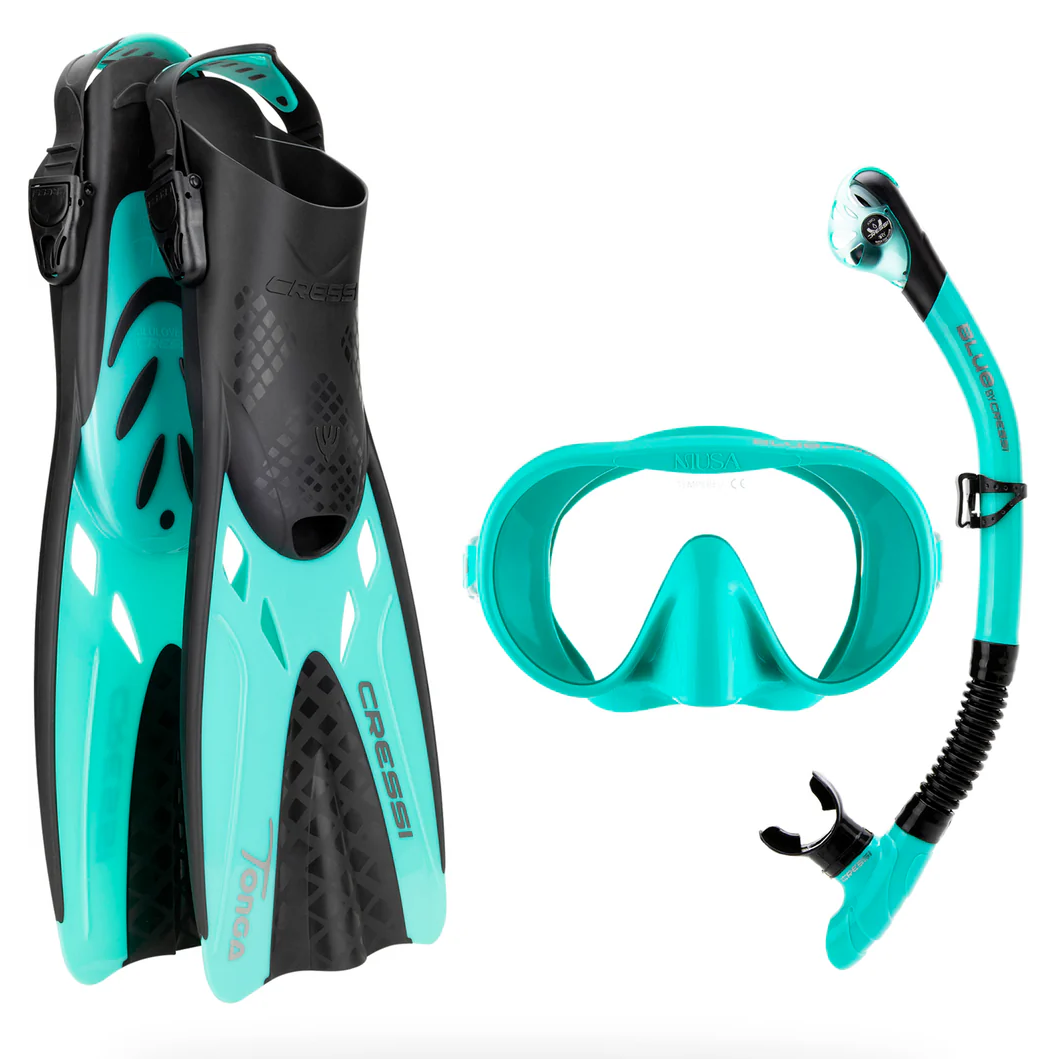 Cressi Explorer Snorkelling Set Aqua Green