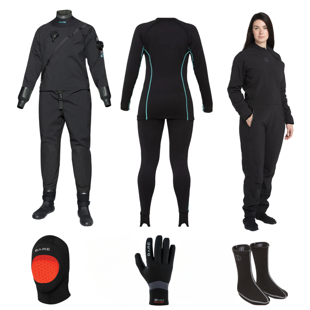 Bare Ultimate Aqua-Trek 1 Tech Women's Drysuit Package