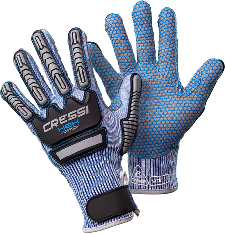 Cressi HEX Grip Gloves Blue