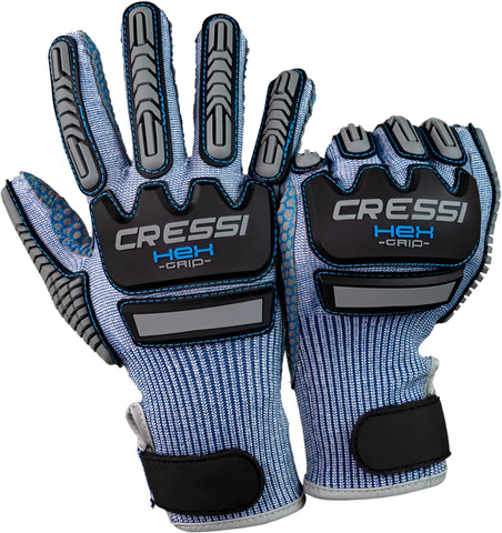 Cressi HEX Grip Gloves Blue