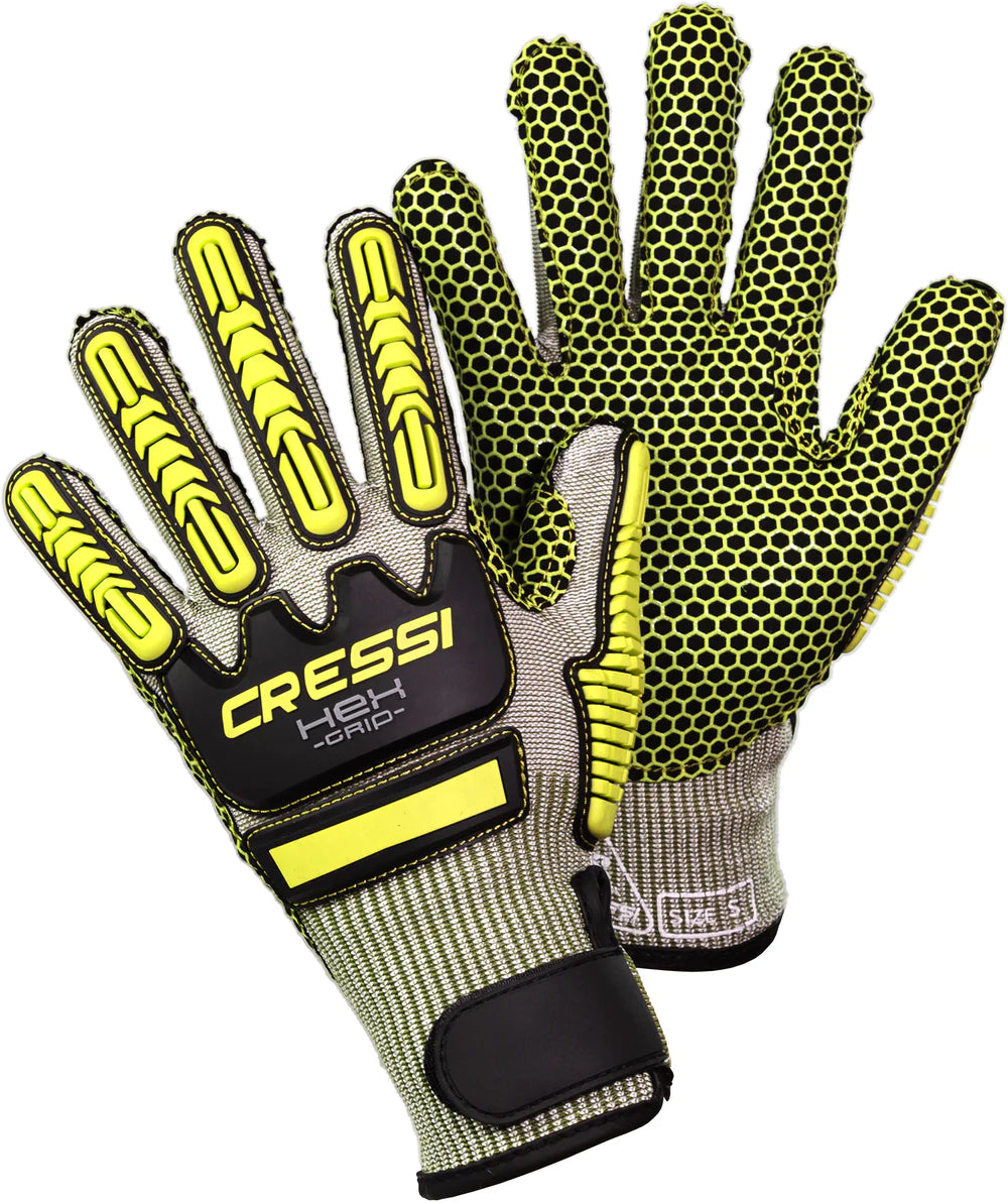 Cressi HEX Grip Gloves Lime