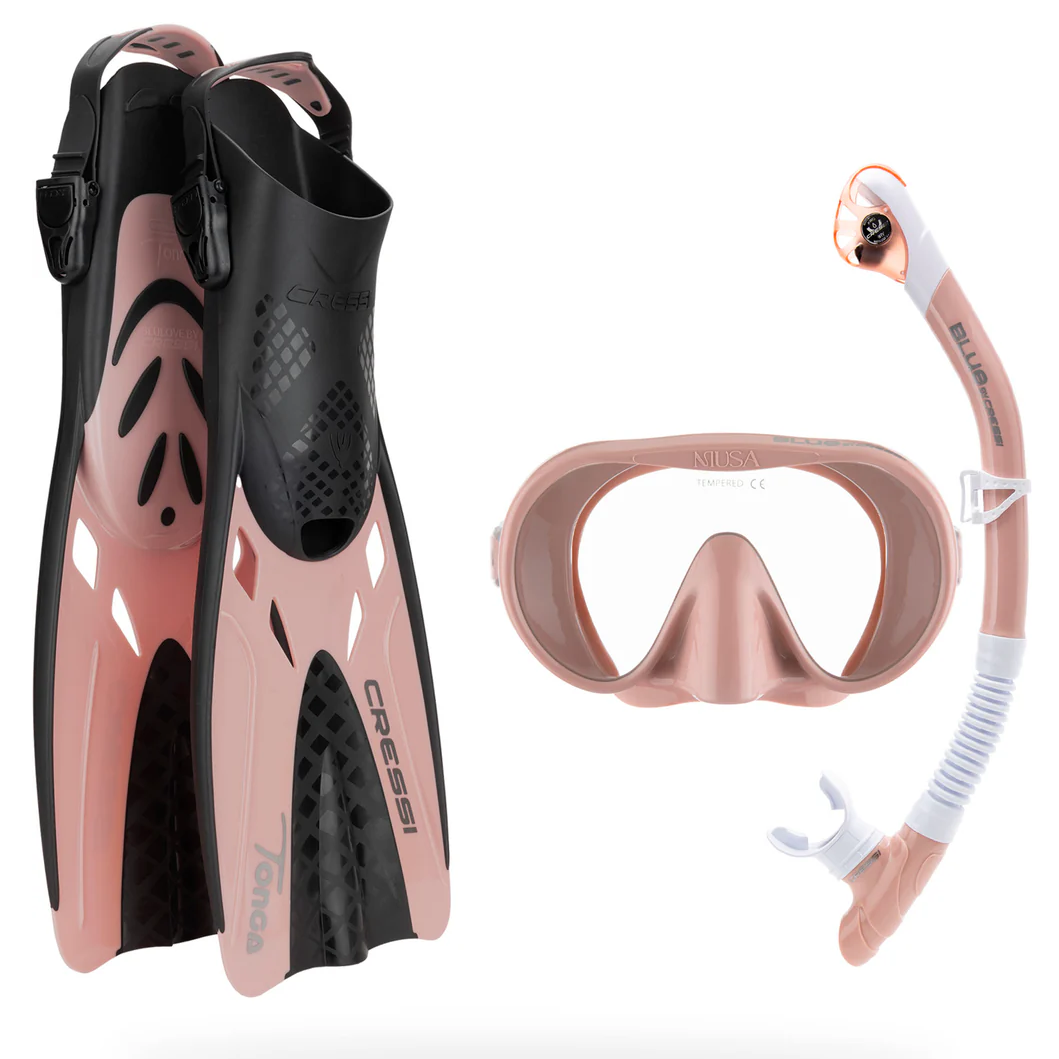 Cressi Explorer Snorkelling Set Rose Gold
