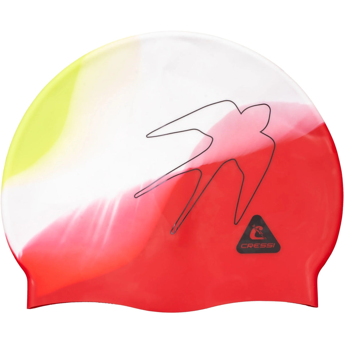 Cressi Swifty Kids Swim Cap Green/White/Red