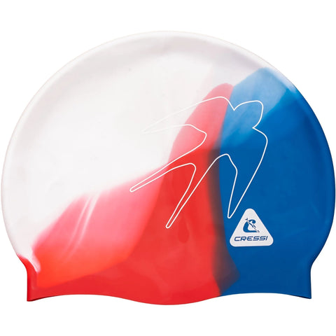Cressi Swifty Kids Swim Cap White/Red/Blue