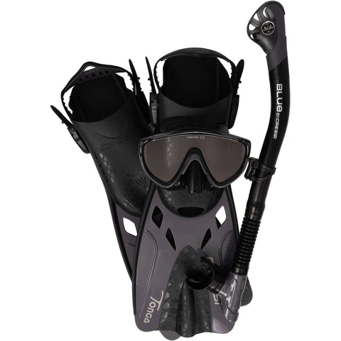 Cressi Tino Adventure Snorkelling Set Black/Graphite