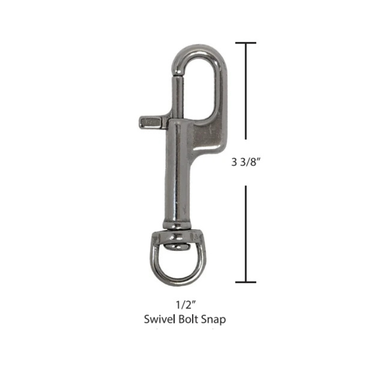 Scuba Force Ergonomic Stainless Steel Swivel Bolt Snap 1/2”