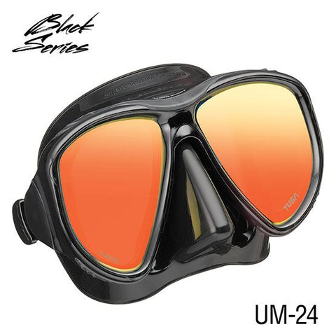 Tusa Powerview Adult Dry Mirror Lens Snorkeling Combo Black