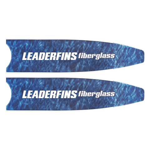 Leaderfins Fiberglass Freediving Stereoblades Blue Camo