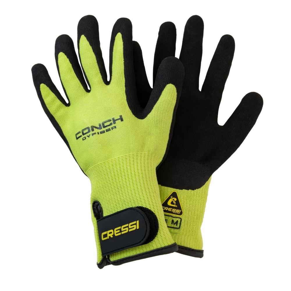 Cressi Conch Dyfiber Gloves Lime