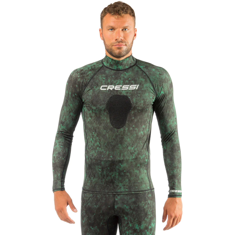 Cressi Hunter RashGuard Shirt Top Green Camo
