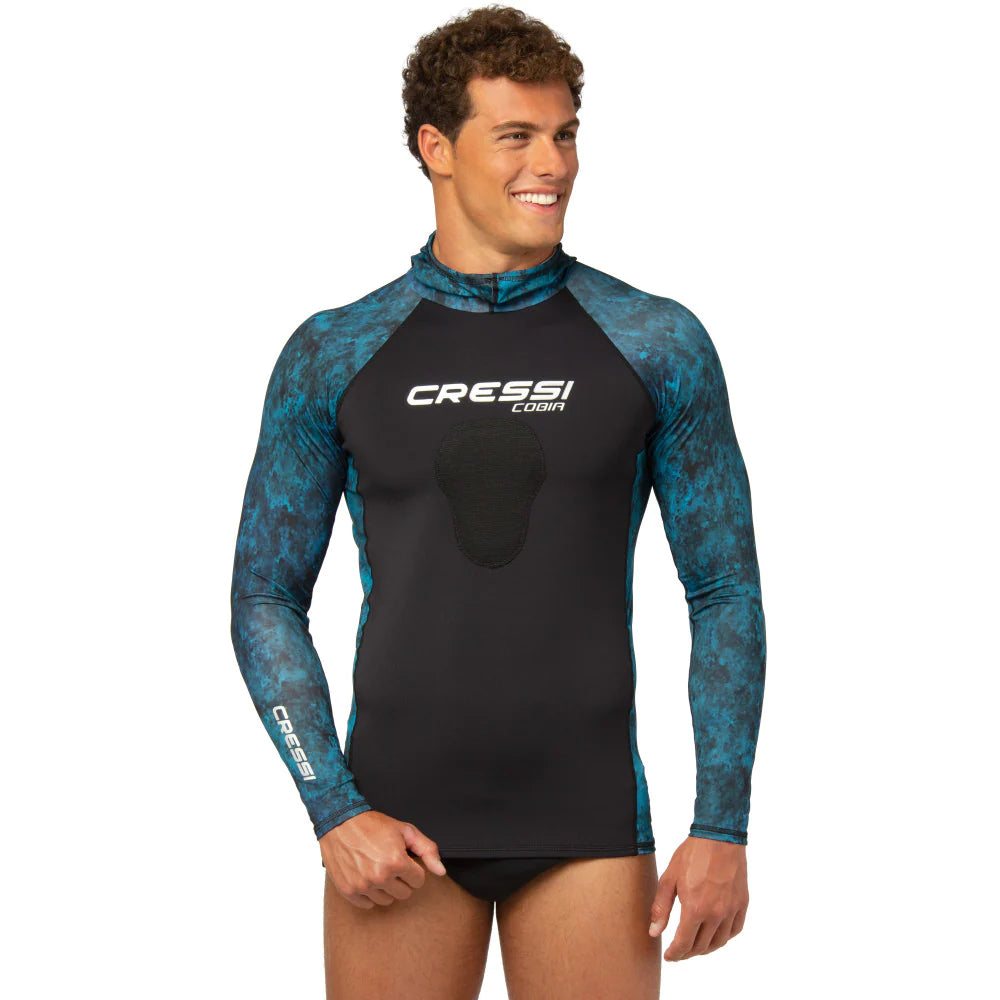 Cressi Cobia Rashguard Shirt Camo Blue