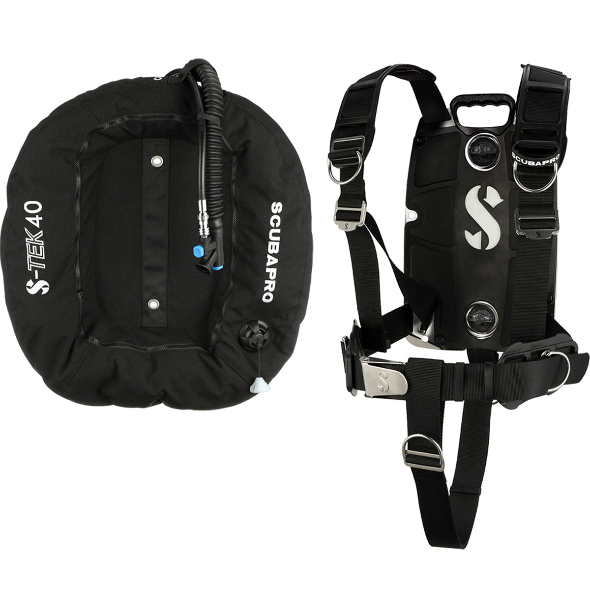 Scubapro S-Tek Pro System Harness Donut Wing 40 lbs. (18kg) Lift