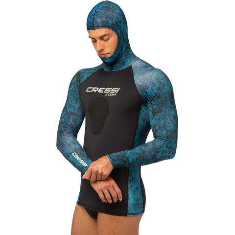Cressi Cobia Rashguard Shirt Camo Blue