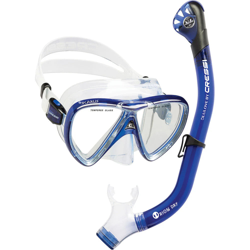 Cressi Ocean Snorkelling Combo Translucent Cobalt
