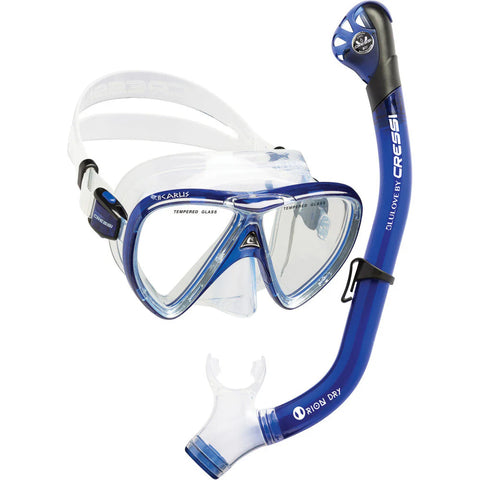 Cressi Ocean Snorkelling Combo Translucent Cobalt